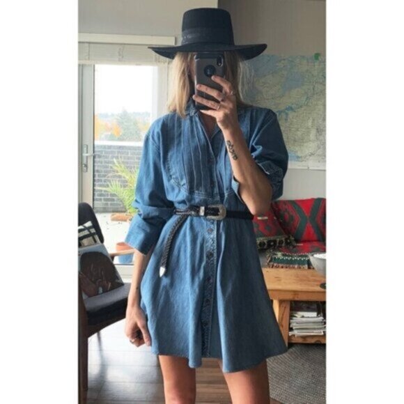 Vintage Ralph Lauren Western Denim Dress - Picture 7 of 12